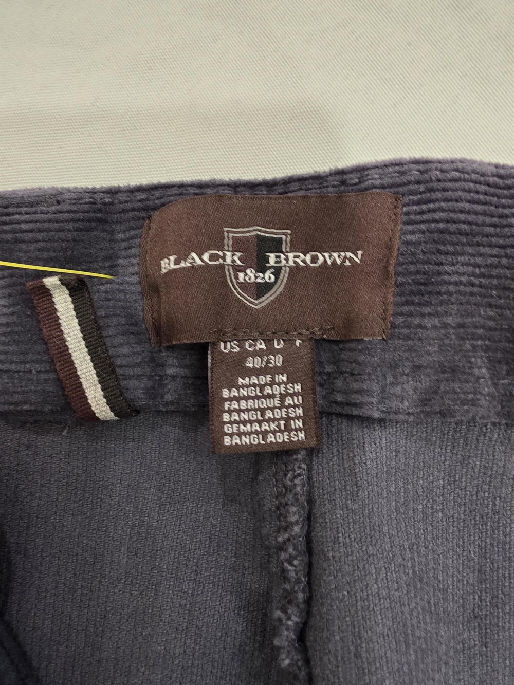 Black Brown 1826 Corduroy Collection Designed All Occasions Pants Men W40 L30